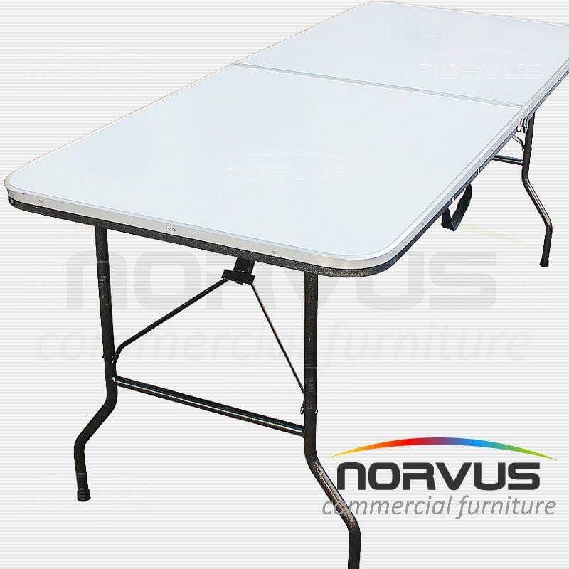 Mesa portafolio rectangular plegable 120x60 fibra de vidrio