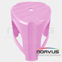 Banco de plastico Bary rosa claro