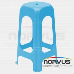 Banco alto de plastico Jumbo azul claro