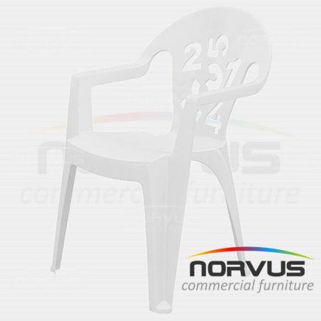 Silla infantil de plastico Numeros blanco