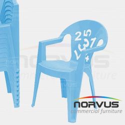 Silla infantil de plastico Numeros azul claro