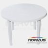 Mesa redonda de plastico blanca
