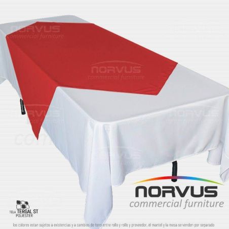 Cubremantel 150x150cm tela Tafetan rojo