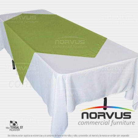 Cubremantel 150x150cm tela Tafetan verde manza