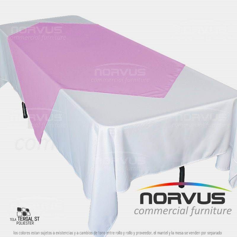 Cubremantel 150x150cm tela Tafetan rosa pastel