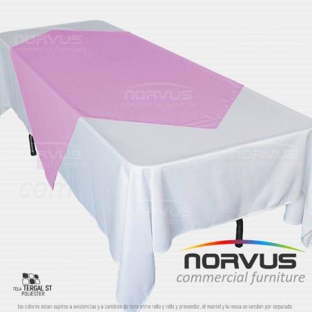 Cubremantel 150x150cm tela Tafetan rosa pastel