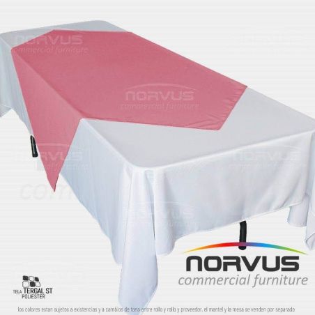 Cubremantel 150x150cm tela Tafetan coral