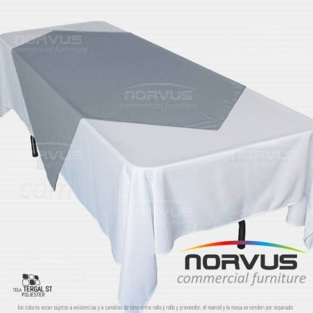 Cubremantel 150x150cm tela Tafetan gris