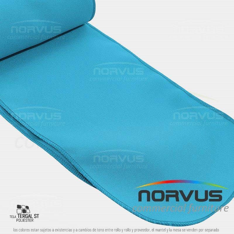 Liston para silla 250x15cm tela Tafetan azul turquesa