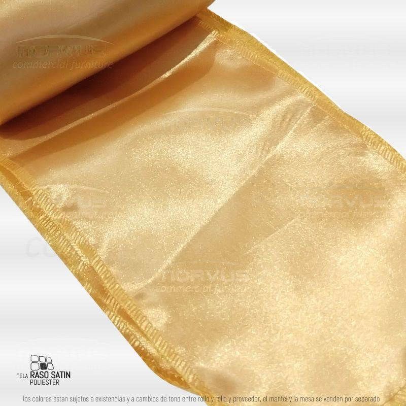 Liston para silla 250x15cm tela Satin color dorado