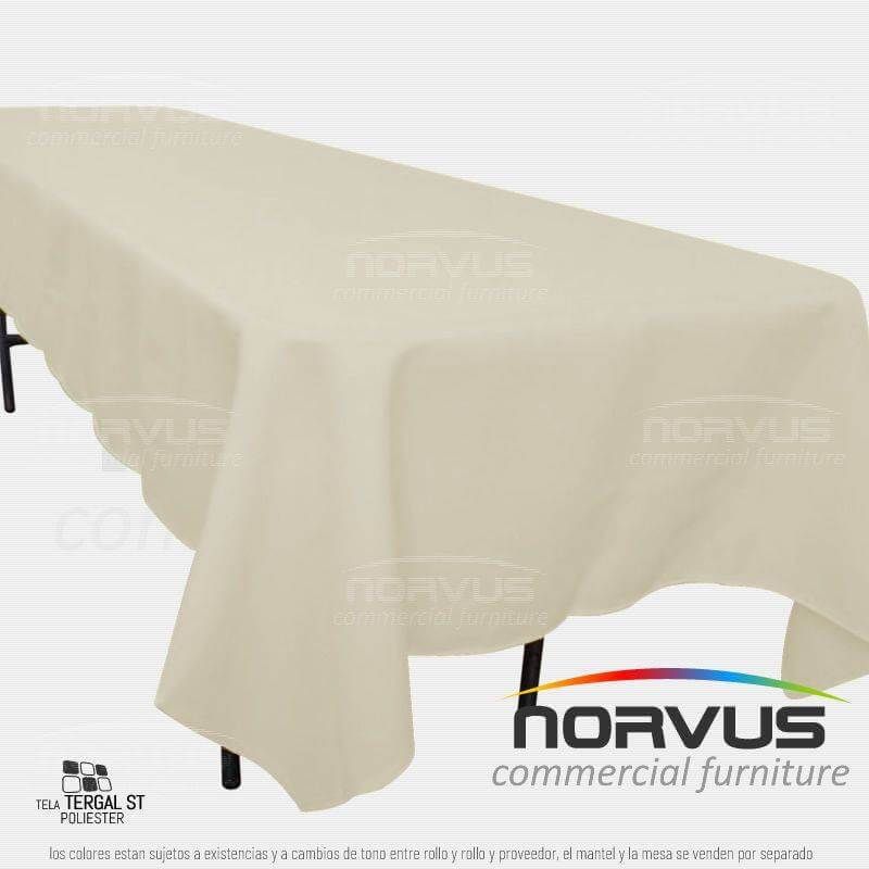 Mantel infantil rectangular 230x100cm tela Tafetan caki/beige