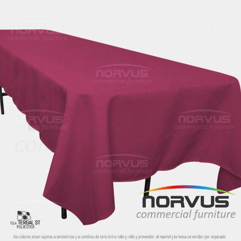 Mantel infantil rectangular 230x100cm tela Tafetan vino