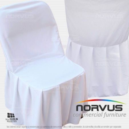  Funda para silla plegable tela Dublin blanco