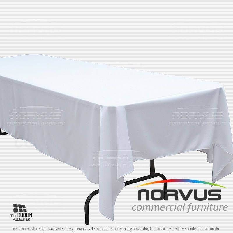 Mantel rectangular 300x150cm tela Dublin blanco