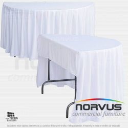 Bambalina medialuna tipo C tela Dublin blanco