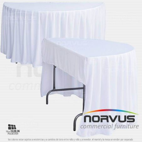 Bambalina medialuna tipo C tela Dublin blanco