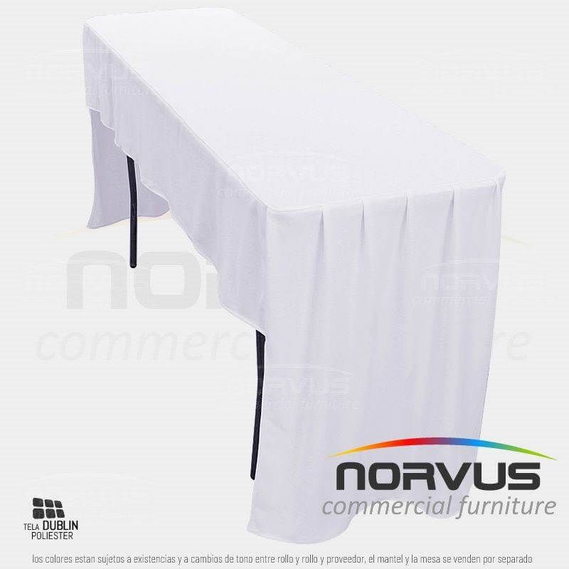 Bambalina hotelera rectangular tipo C 180x50cm tela Dublin blanco