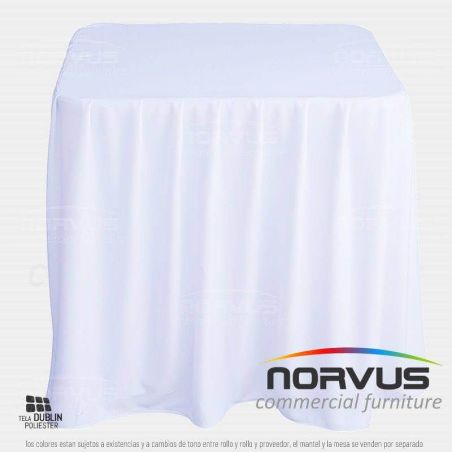 Bambalina pastelera cuadrada 75x75cm tela Dublin blanco