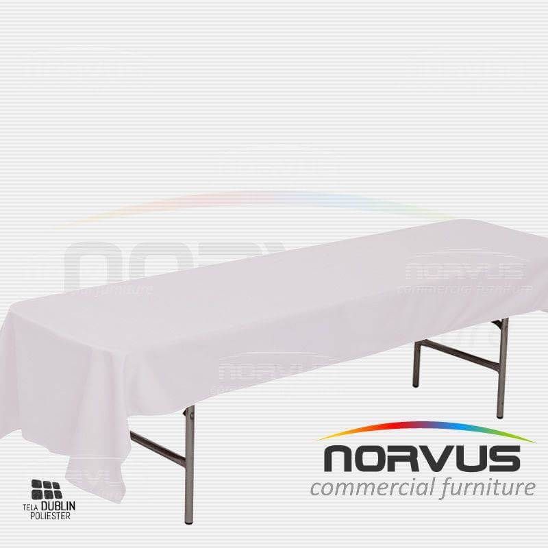 Mantel infantil infantil rectangular 230x100cm tela Dublin blanco