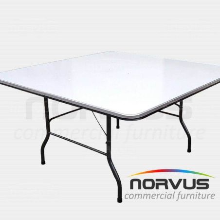  Pack - 10 mesas cuadrada fibra de vidrio y 100 sillas plegables plastico negro