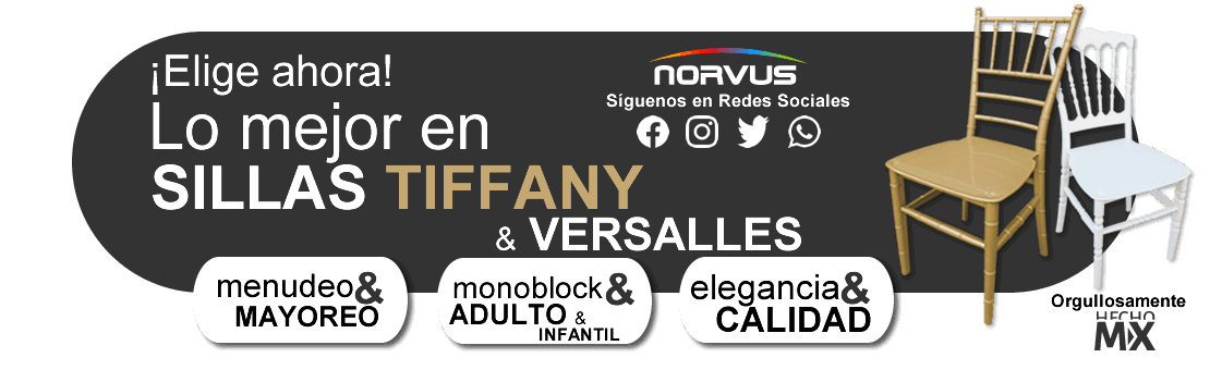 Sillas Tiffany y Versalles de Plástico ¡Listas para Usar!