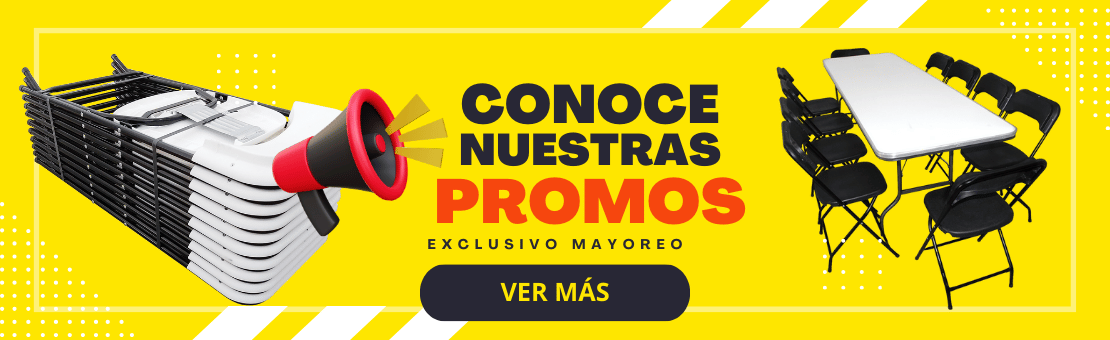 Promociones y paquetes de mesas tablón con sillas plegables de plástico por mayoreo